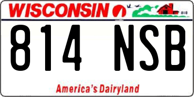 WI license plate 814NSB