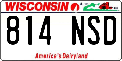 WI license plate 814NSD