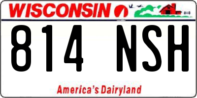 WI license plate 814NSH