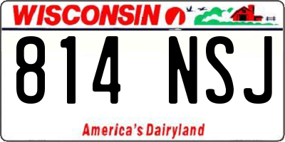 WI license plate 814NSJ