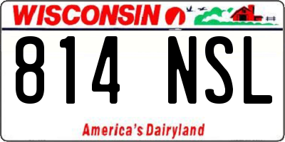 WI license plate 814NSL