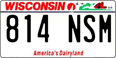 WI license plate 814NSM