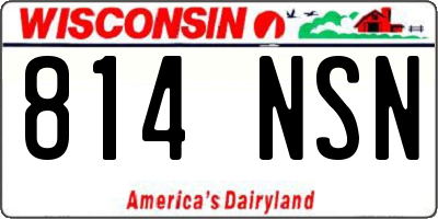 WI license plate 814NSN
