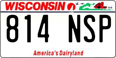 WI license plate 814NSP