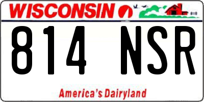 WI license plate 814NSR