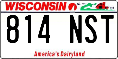WI license plate 814NST