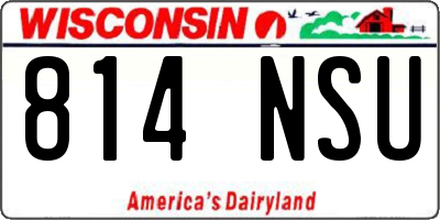 WI license plate 814NSU