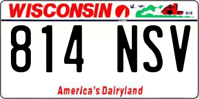 WI license plate 814NSV