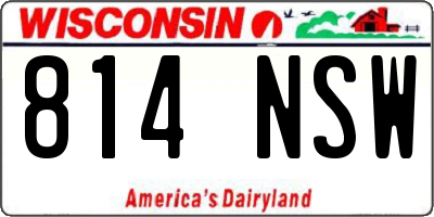 WI license plate 814NSW
