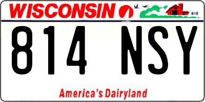 WI license plate 814NSY