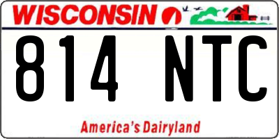 WI license plate 814NTC