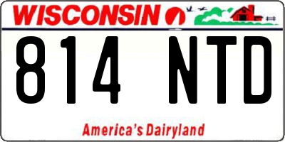 WI license plate 814NTD