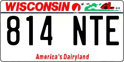 WI license plate 814NTE