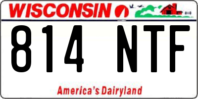 WI license plate 814NTF
