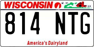 WI license plate 814NTG