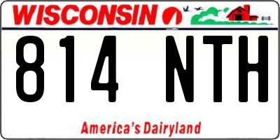 WI license plate 814NTH