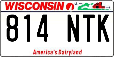 WI license plate 814NTK
