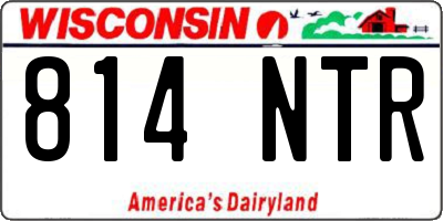 WI license plate 814NTR