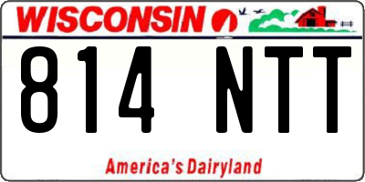 WI license plate 814NTT
