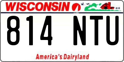 WI license plate 814NTU