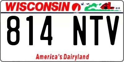 WI license plate 814NTV