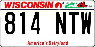 WI license plate 814NTW