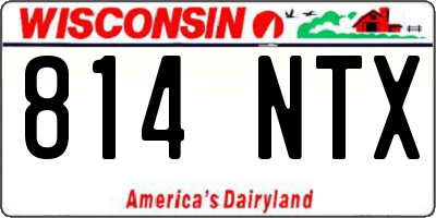 WI license plate 814NTX