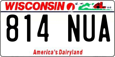 WI license plate 814NUA
