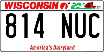 WI license plate 814NUC