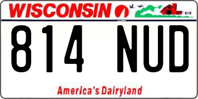 WI license plate 814NUD