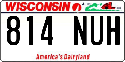 WI license plate 814NUH