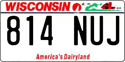 WI license plate 814NUJ