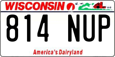 WI license plate 814NUP