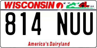 WI license plate 814NUU
