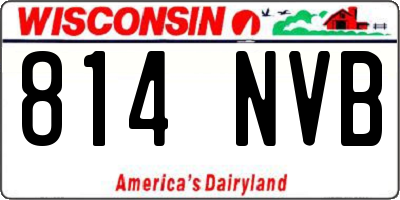 WI license plate 814NVB
