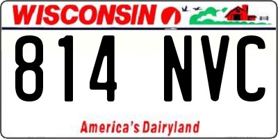 WI license plate 814NVC