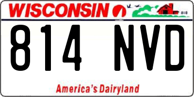 WI license plate 814NVD