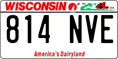 WI license plate 814NVE