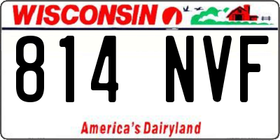 WI license plate 814NVF
