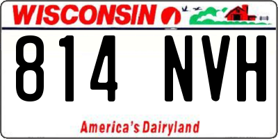 WI license plate 814NVH