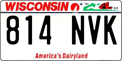 WI license plate 814NVK