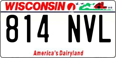 WI license plate 814NVL