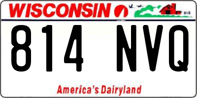 WI license plate 814NVQ