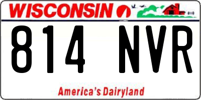 WI license plate 814NVR