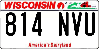 WI license plate 814NVU