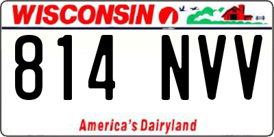 WI license plate 814NVV