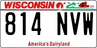 WI license plate 814NVW