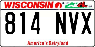 WI license plate 814NVX