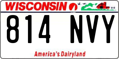 WI license plate 814NVY