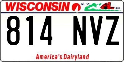 WI license plate 814NVZ